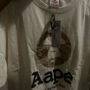 Aape White Graphic T-Shirt